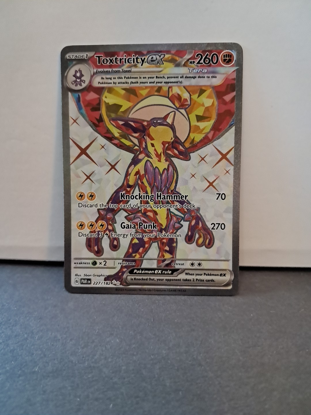 2023 Pokemon Toxtricity EX 227/182 Ultra Rare Full Art Paradox Rift