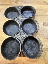 Vintage Antique Muffin Tin Cupcake Tin 6 Holes