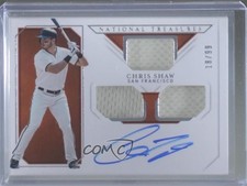 2019 National Treasures Rookie Triple Material Ink 18/99 Chris Shaw Auto 3t1
