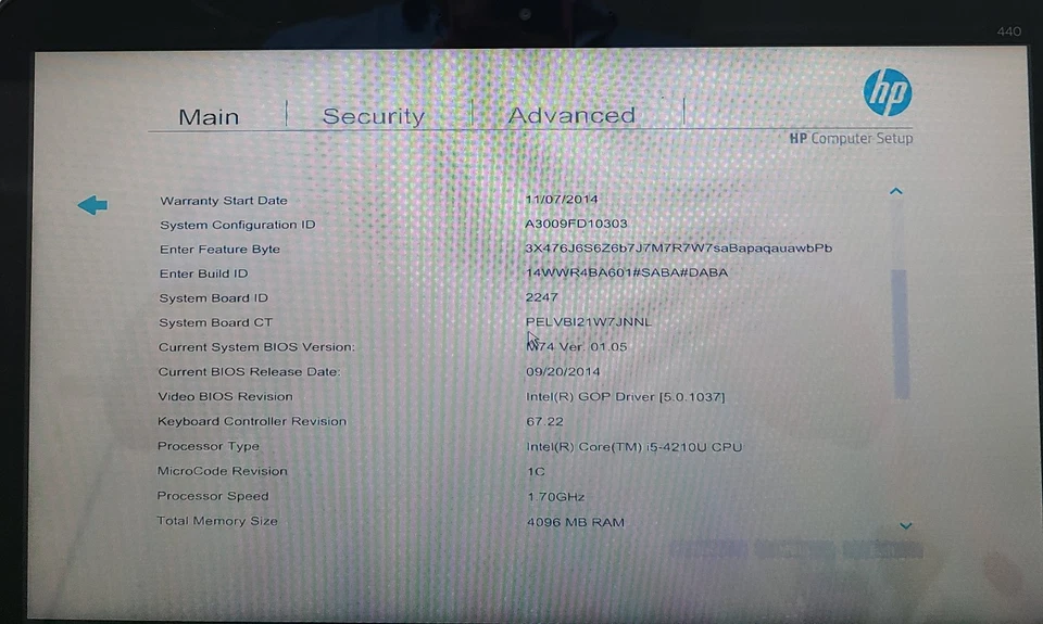 Portátil HP ProBook 440 G2 Intel i5-4210U 4 GB Ram SIN HD/OS/BATT (FL) Foto 2 de 4