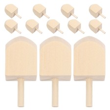 12 Pcs Wooden Gyro Toy Traditional Spinning Tops Unpainted Dreidels