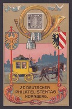 Vinatge postcard GERMANY 1921 Philatelists  Day