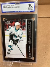 2021-22 Upper Deck Young Guns #487 Jasper Weatherby RC Sharks - ISA 10 GEM MINT