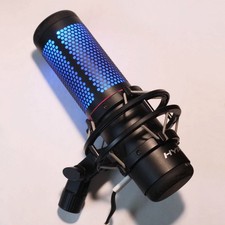 HyperX Quadcast S USB condenser microphone RGB lighting - used