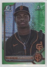 2022 Bowman Chrome Prospects Mega Box Green Mojo Refractor 9/99 Ryan Reckley n1u