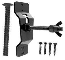 Wall Mount Spare Tire Carrier for Enclosed Trailer - Black