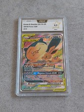 Pokemon Eevee & Snorlax GX Team Up TCG SM169 Holo Black Star Promo PCA 9.5