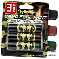 Camo Eye Black, Camo Face Paint Stick 3 Colors