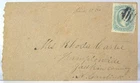 1860s CONFEDERATE CIVIL WAR COVER / ENVELOPE WITH 10 CENT STAMP CSA #11-AD #2