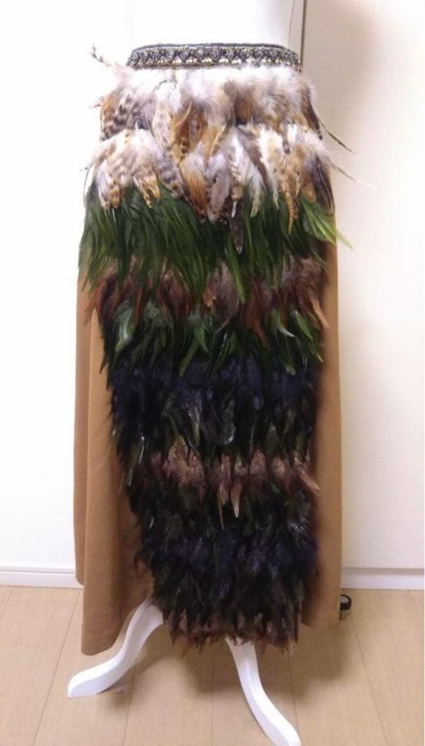 Ameri Vintage AMERI MIX FEATHER FLARE SKIRT - image 1