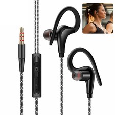 Wired In-Ear Sport Running Earphone Earbuds Over ear Hook Headphone w/ MIC