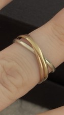 Vintage Russian Trilogy Wedding Ring 9ct Gold