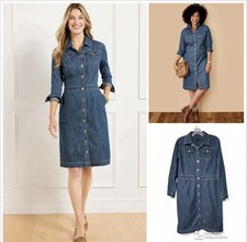 Talbots NWOT Denim Shirt Dress Size 10P