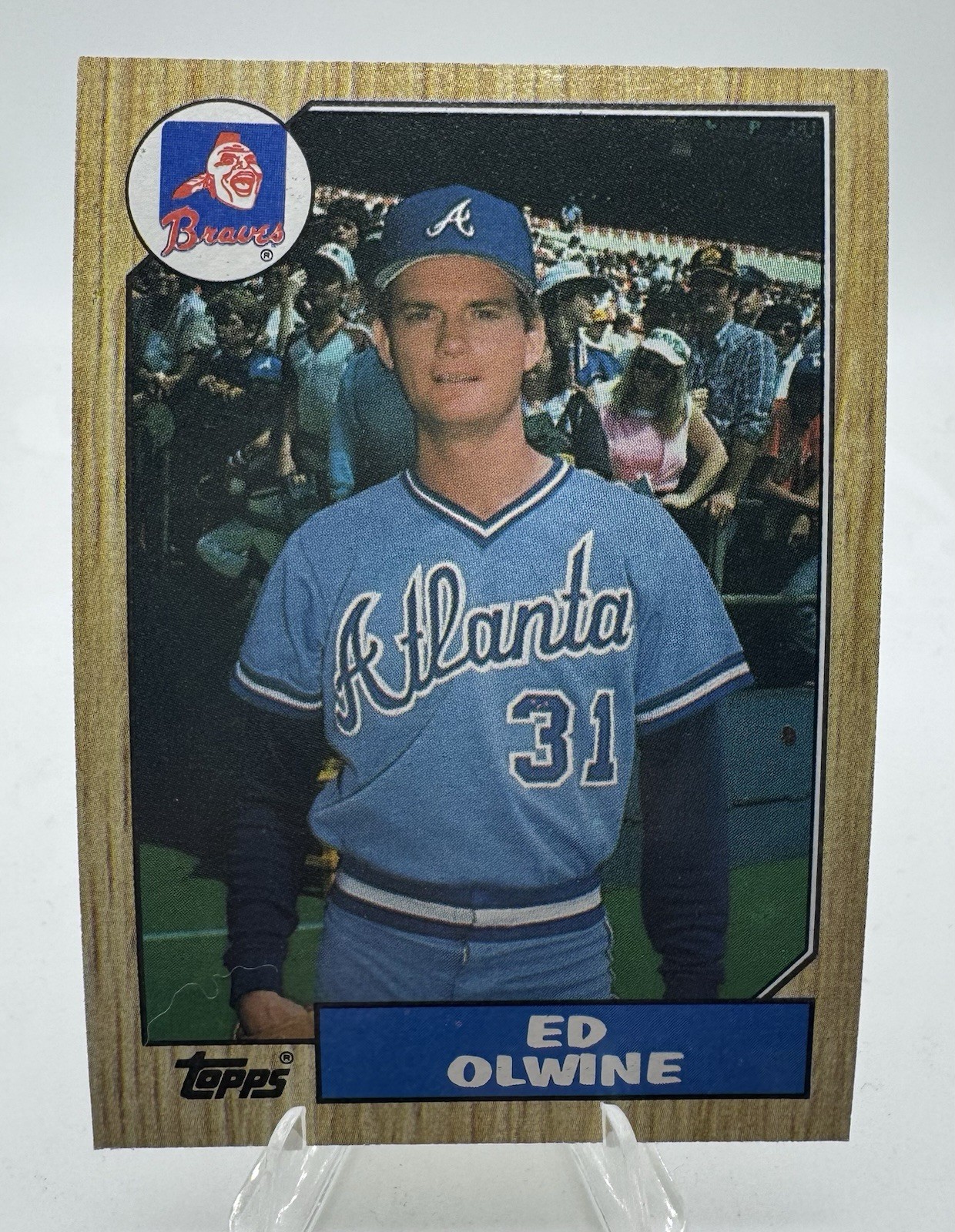 Ed Olwine Atlanta Braves #159 1987 Topps ⚾️