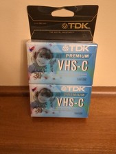 NEW TDK Premium VHS-C 30 Tape 2 Pack