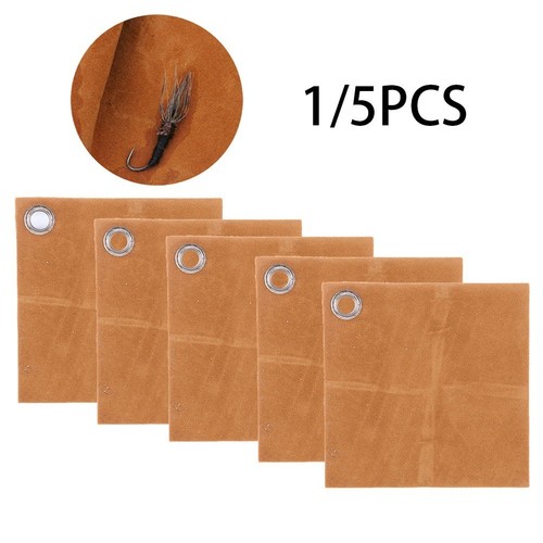 Patch Séchant Pour Mouche De Pêche – Tissu Absorbant 9x9 Cm, œillet Intégré, Marron, Lot De 1 Ou 5