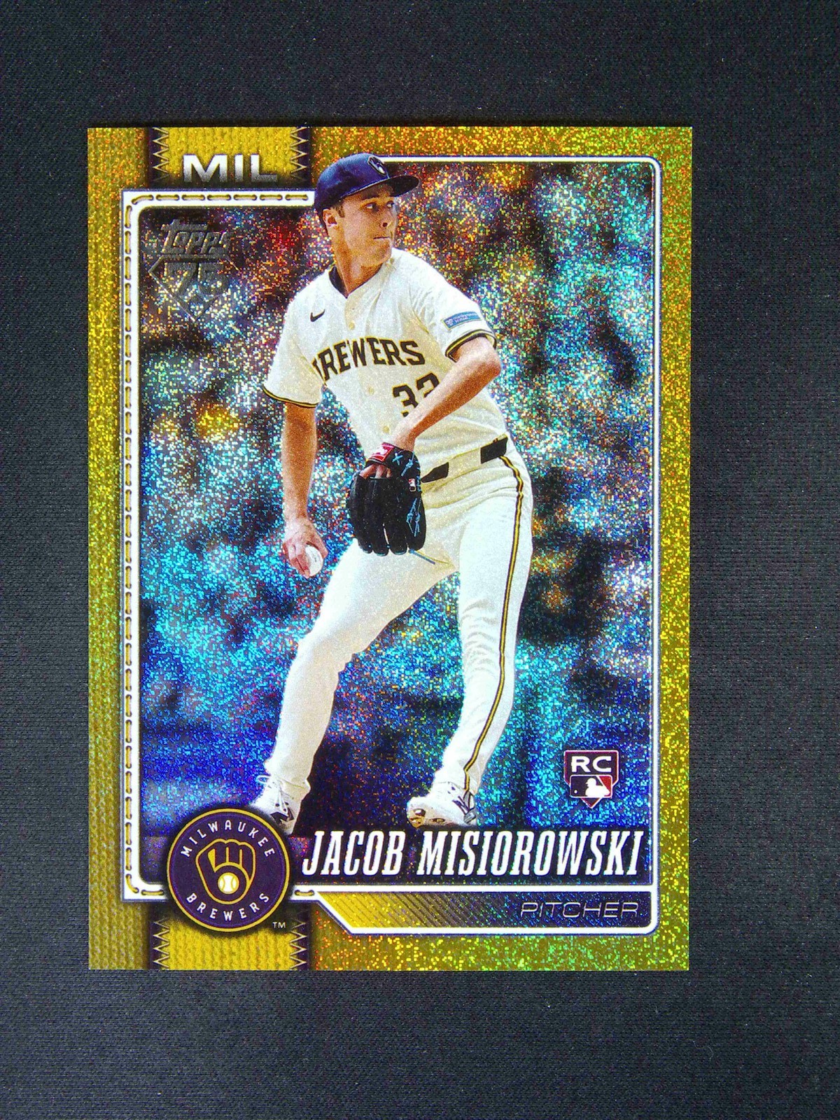 2026 Topps Series 1 75th Jacob Misiorowski #10 RC Rookie Gold Sandglitter /50