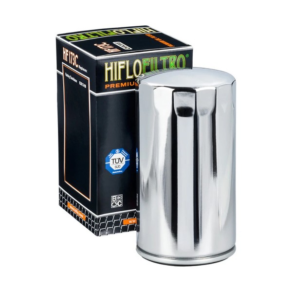 HiFlo ÖLfilter Chrom (FüR: Harley-Davidson Fxdb 1340 Dyna Glsturgis 91 )-image