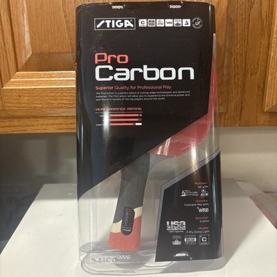 STIGA Pro Carbon Table Tennis Racket T1290 Tournament Play Factory Sealed