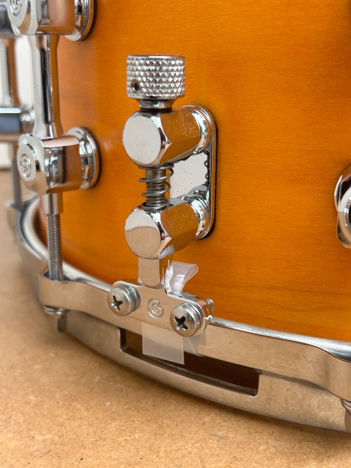 GABRIEL 14''x 7'' Handcrafted Snare Drum-11Ply Maple-10 Brass Lugs-Diecast hoops photo 9