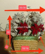 centrotavola floreale Natalizio Fatto Artigianale 