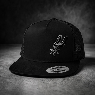 SAN ANTONIO SPURS NBA YP/CLASSICS 6006 FLAT BILL SNAP BACK TRUCKER HAT L@@k WOW!