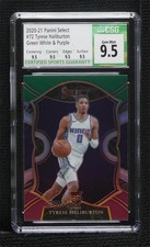 2020 Select Concourse Green White Purple Prizm Tyrese Haliburton #72 CSG 9.5 7sd