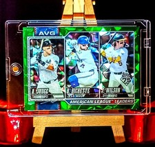 Aaron Judge,Bichette,Wilson 2026 Topps #204 AL AVG Leaders Green Diamante 71/99⭐