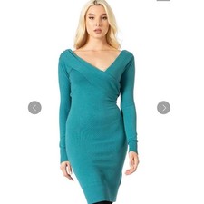 Vertigo Asymmetrical Bodycon Sweater Dress