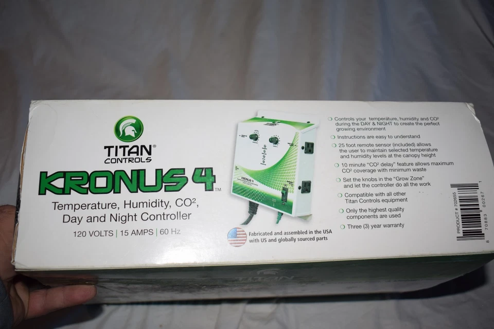 Controlador de humedad y CO2 Titan Controls Kronus 4 temperaturas Foto 4 de 4