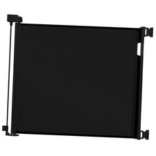 Retractable Baby Gate for Doorways and Stairs, Mesh Safety 33x55 Inch Black