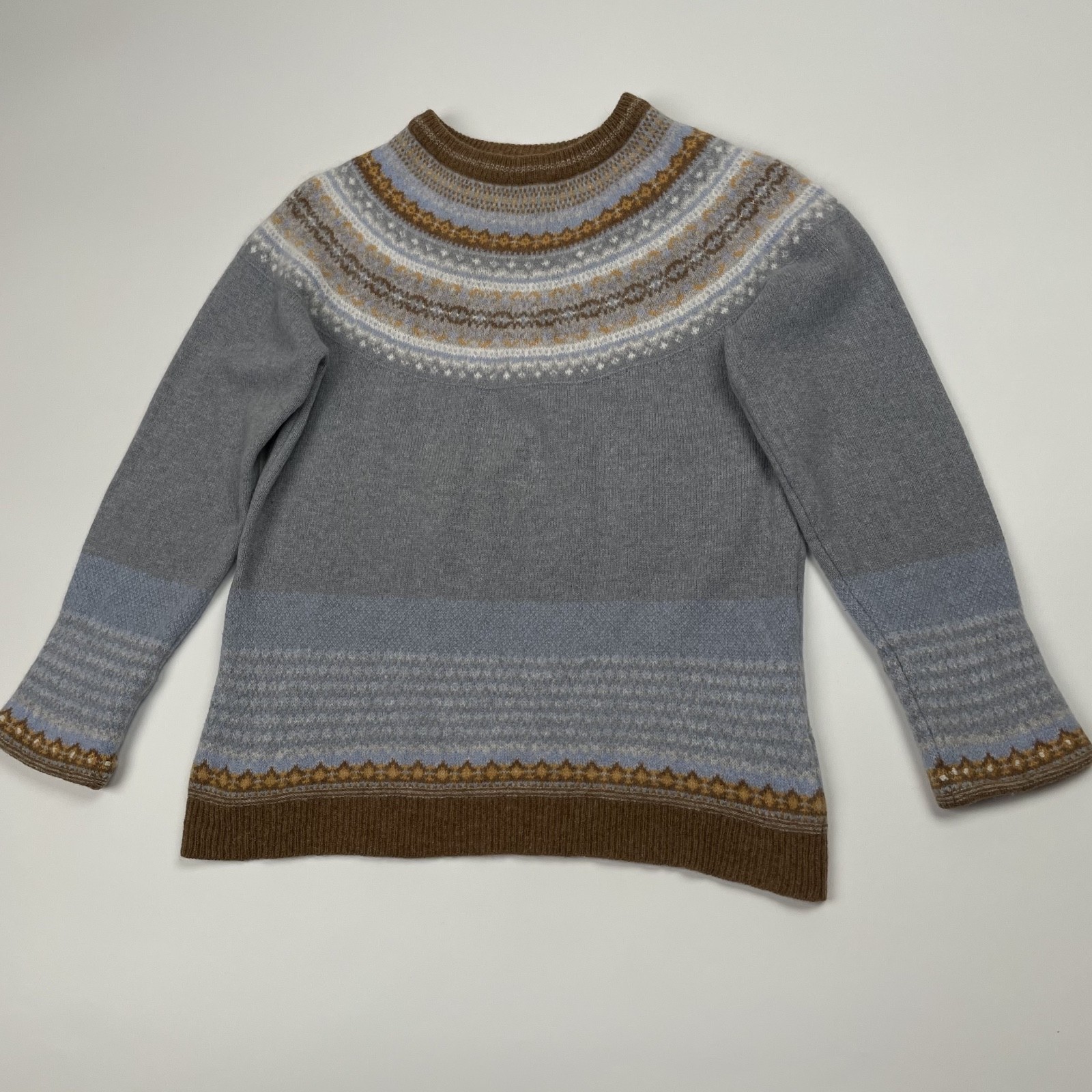 ERIBE Scotland Women's Fair Isle Wool Sweater, Size M, 96% Wool image 7