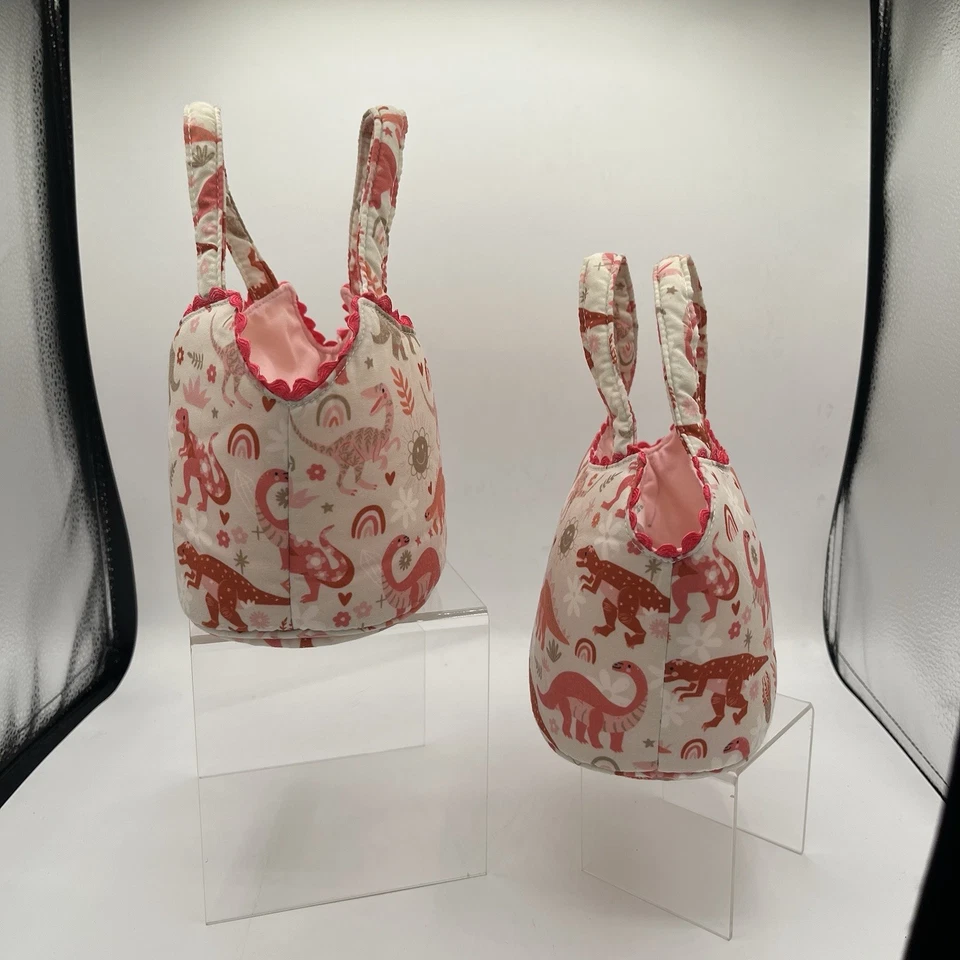 Lot Of 2 Sassy Pet Saks By Douglas Kids Accessory Small Pink Dinosaur Tote Purse - Image 2 of 4