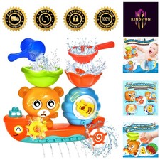 Colorful Bear Bath Toy for Toddlers - Safe Water Fountain Playset 1-3