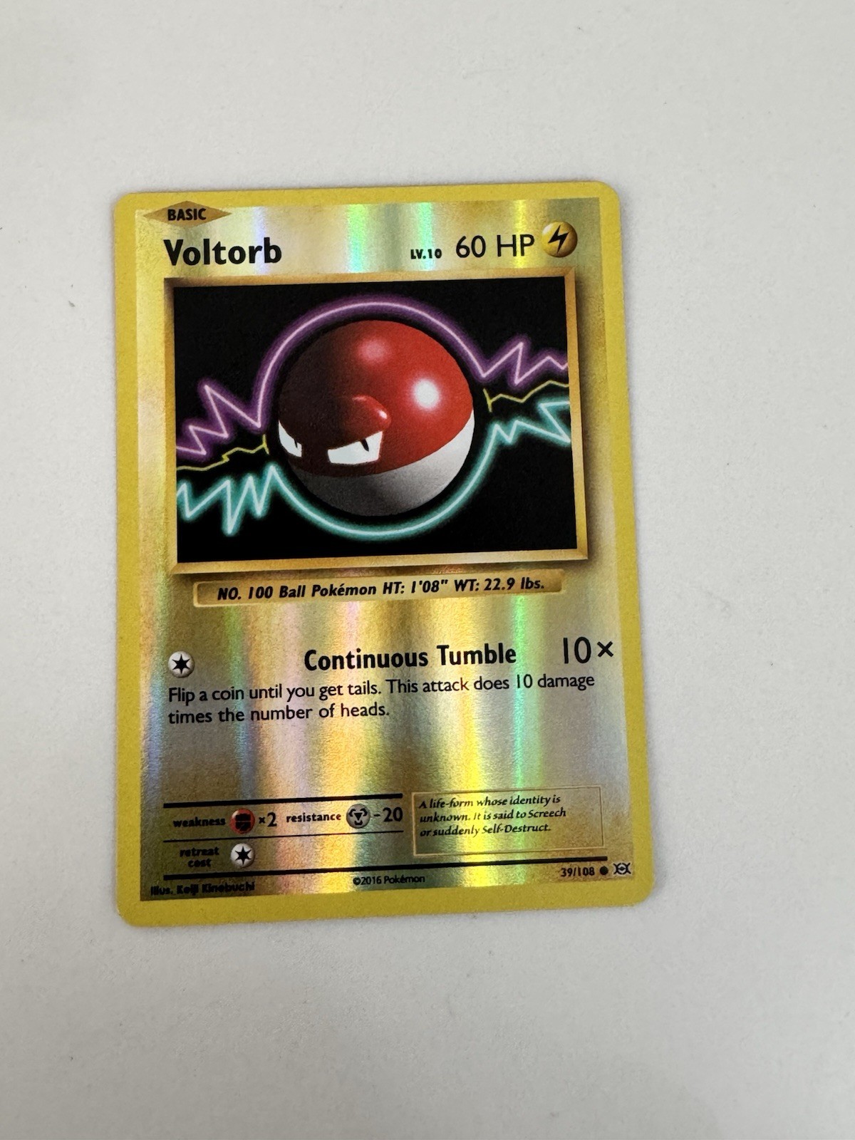 Voltorb #39/108 XY: Evolutions Reverse Holo Common - Pokemon Card NM/M