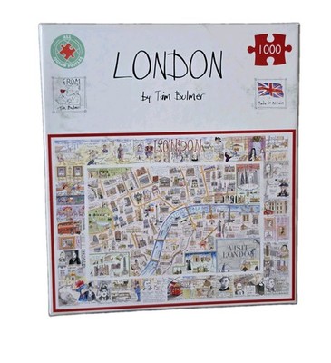  1000 Teile Puzzle Komische Karte von London Landmark - von Tim Bulmer 66 x 50 cm
