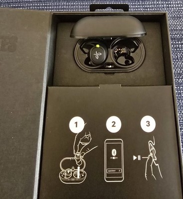 Jaybird RUN XT True Wireless Bluetooth In-Ear Waterproof Earbuds Black Case