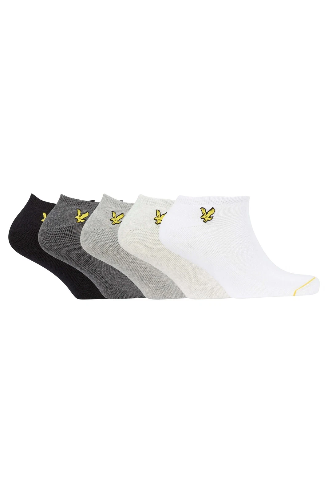 Lyle & Scott 5 Pack Ankle Socks - Black, Grey, White, Grey Marl
Opens in a new window or tab