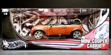Hot Wheels Mini Cooper Cabrio- Orange 1:18 Scale Diecast Replica