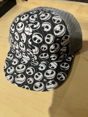 George Infant Jack Skellington Trucker Hat Mesh All-Over Print Black Gray White