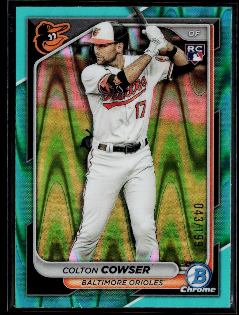 2024 Bowman Chrome #33 Colton Cowser Aqua Raywave Refractors #/199