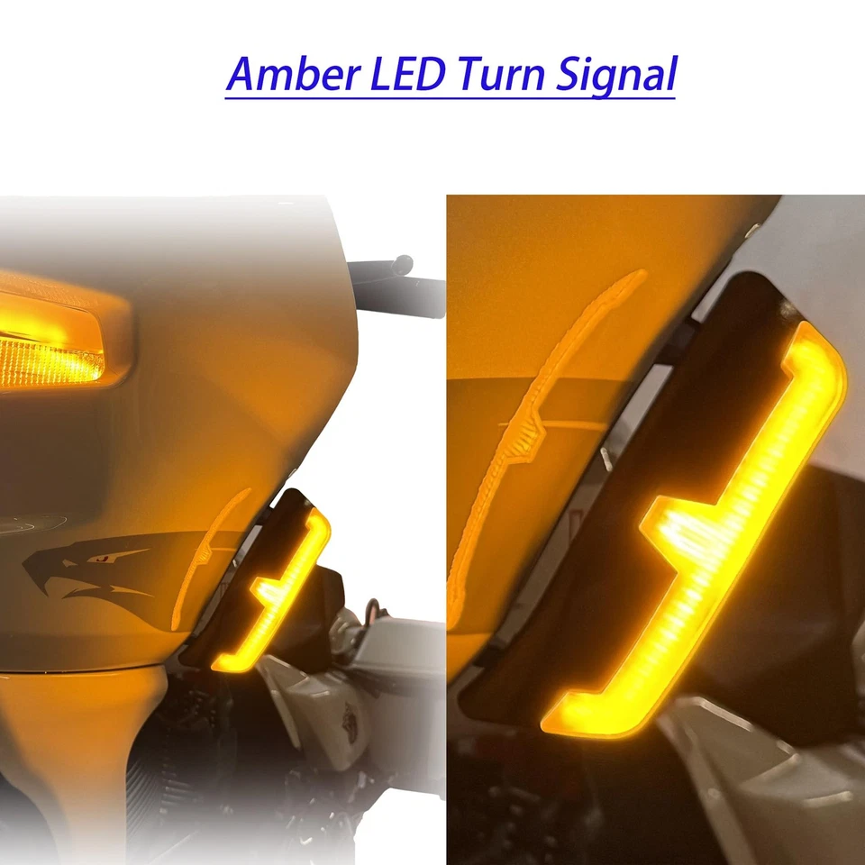 Adjustable Spoiler Windshield Deflectors with LED Lights for Harley 2023-2025... - Image 4 of 4