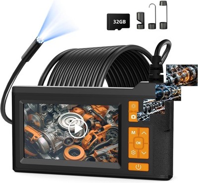 16.5FT Endoscope Camera with Light, 1080P HD, 4.3'' IPS, IP67 Waterproof