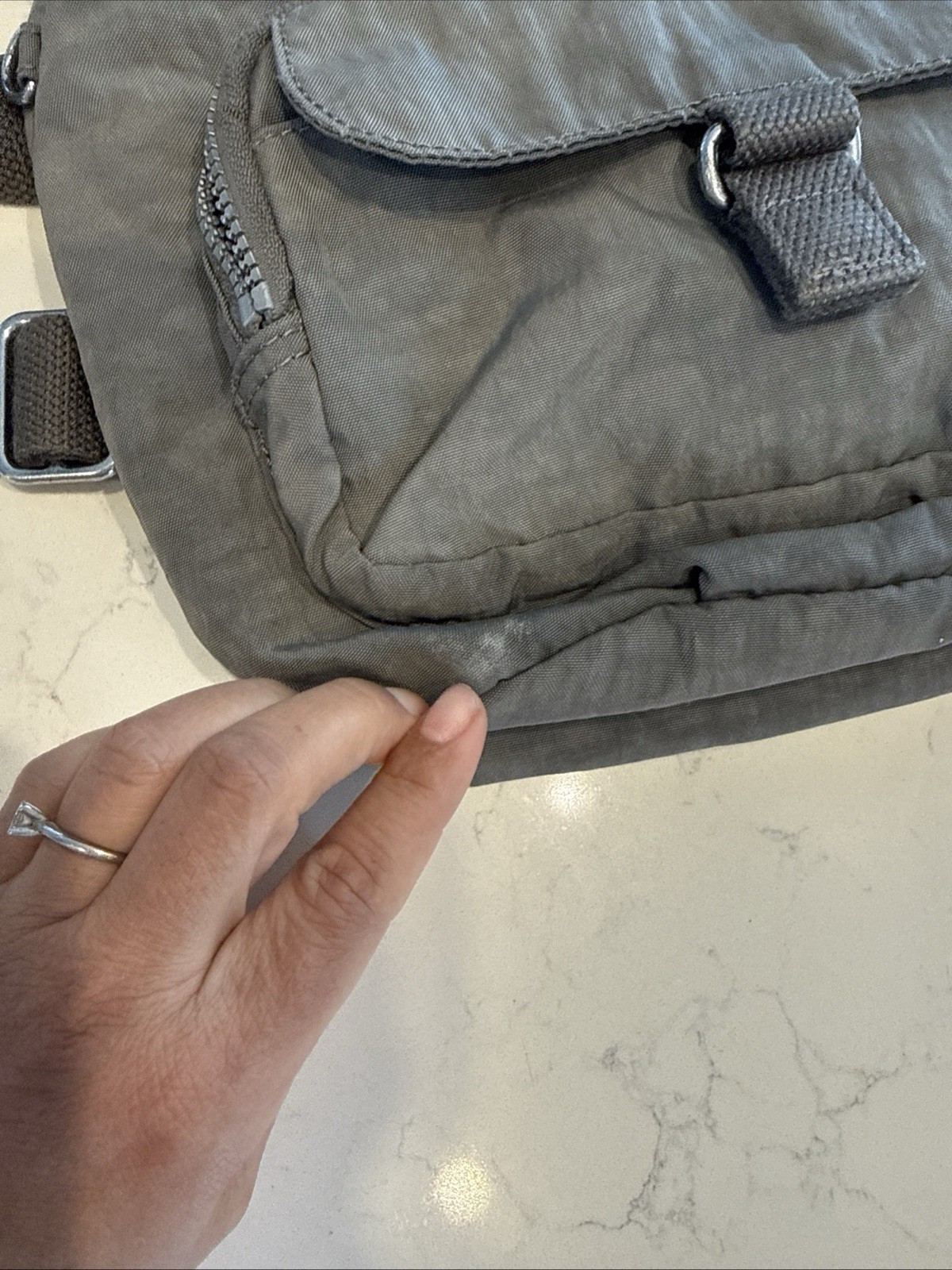 Kipling Grey  Nylon Mini Back Pack - image 8