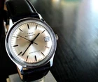 VINTAGE TIMEX 1980 DATE AUTOMATIC MECHANICAL SELF-WINDING MEN'S SILVER BLK WATCH