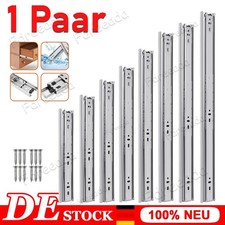 2X Schwerlastauszug Schubladenauszug Kugelführung Vollauszug Schienen Kugellager