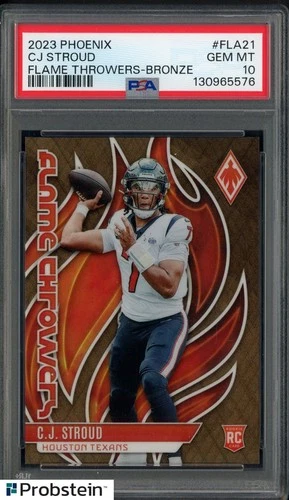 2023 Phoenix Flame Throwers Bronze CJ Stroud RC Rookie 42/50 PSA 10 GEM MINT