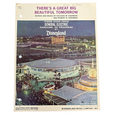 Disneyland There's A Great Big Beautiful Tomorrow 1968 GE Sheet Music Carousel