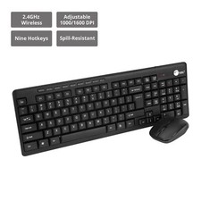 SIIG JK-WR0T12-S1 Wireless Extra-Duo Keyboard Mouse - USB 2.0 Wireless RF