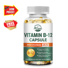 Vitamin B-12 Complex 120 Capsules Energy Support, Health Brain  Nervous System